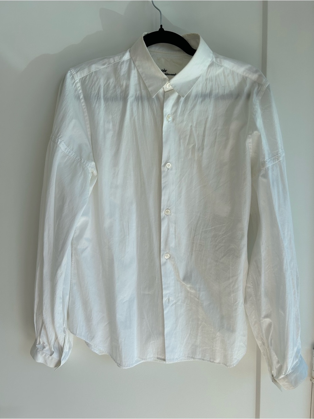 noir kei ninomiya White Long-Sleeve Button Shirt